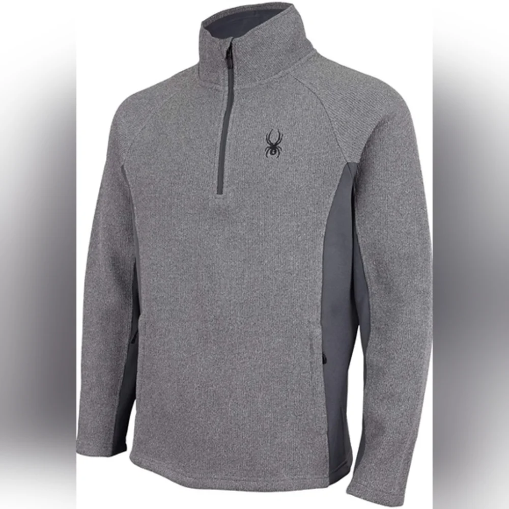 Spyder Boundless 1/4‎ Zip Pullover Grey Jacket Men's L NWOT Condition